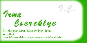 irma csereklye business card